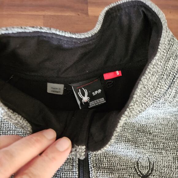 Spyder Men Outbound 1/4 CORE Sweater Polar Marble Size S - Picture 4 of 5